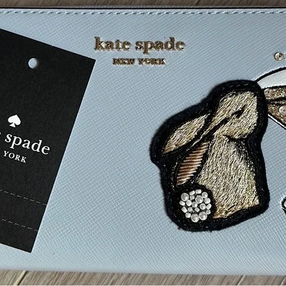 NWT Kate Spade Bunbun Bunny Zip Around Continental Wallet - Picture 8 of 10